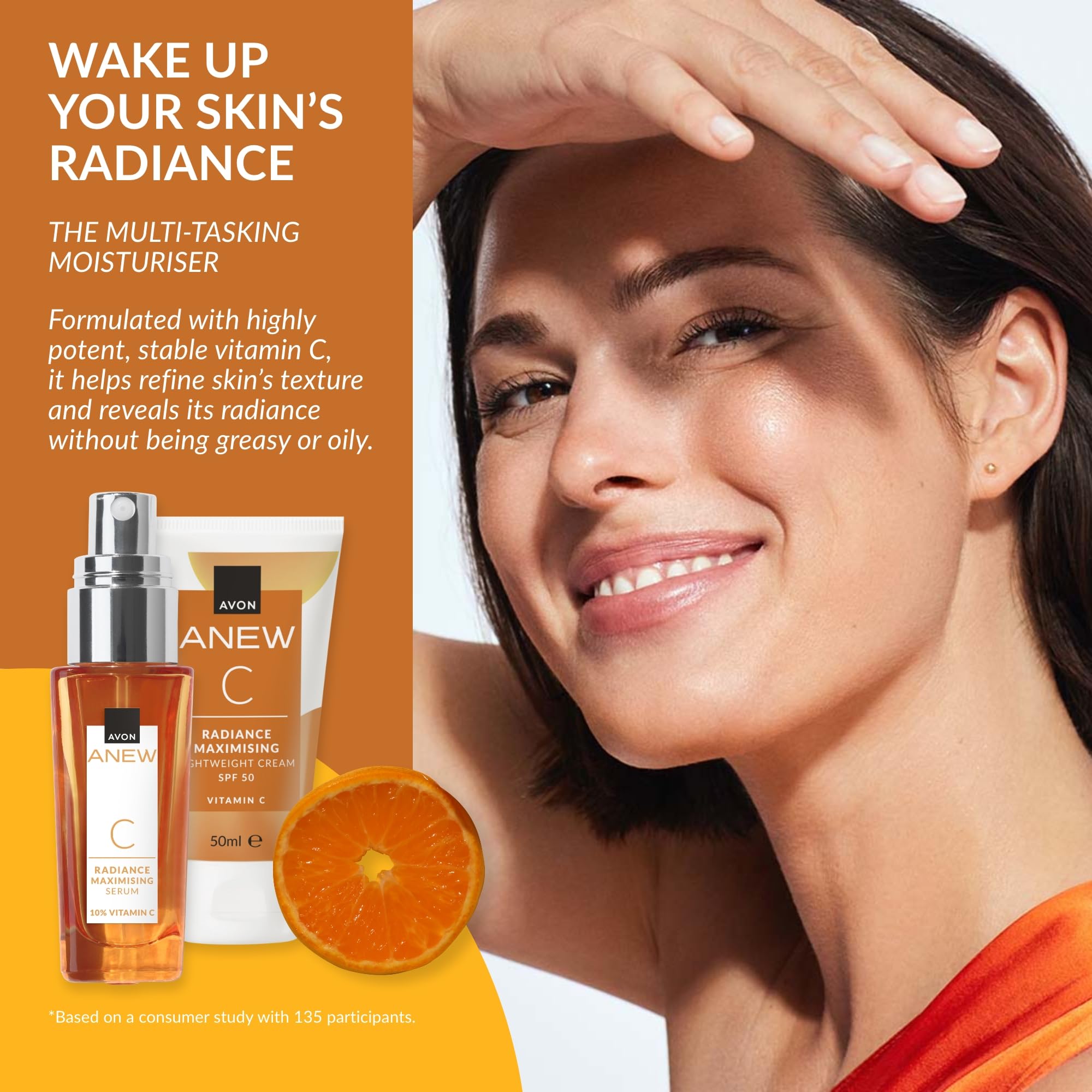 Avon Anew Glow-Giving Vitamin C Trio, Radiance Boost & Dark Circle Correction, All in One Skincare Routine - Image 2
