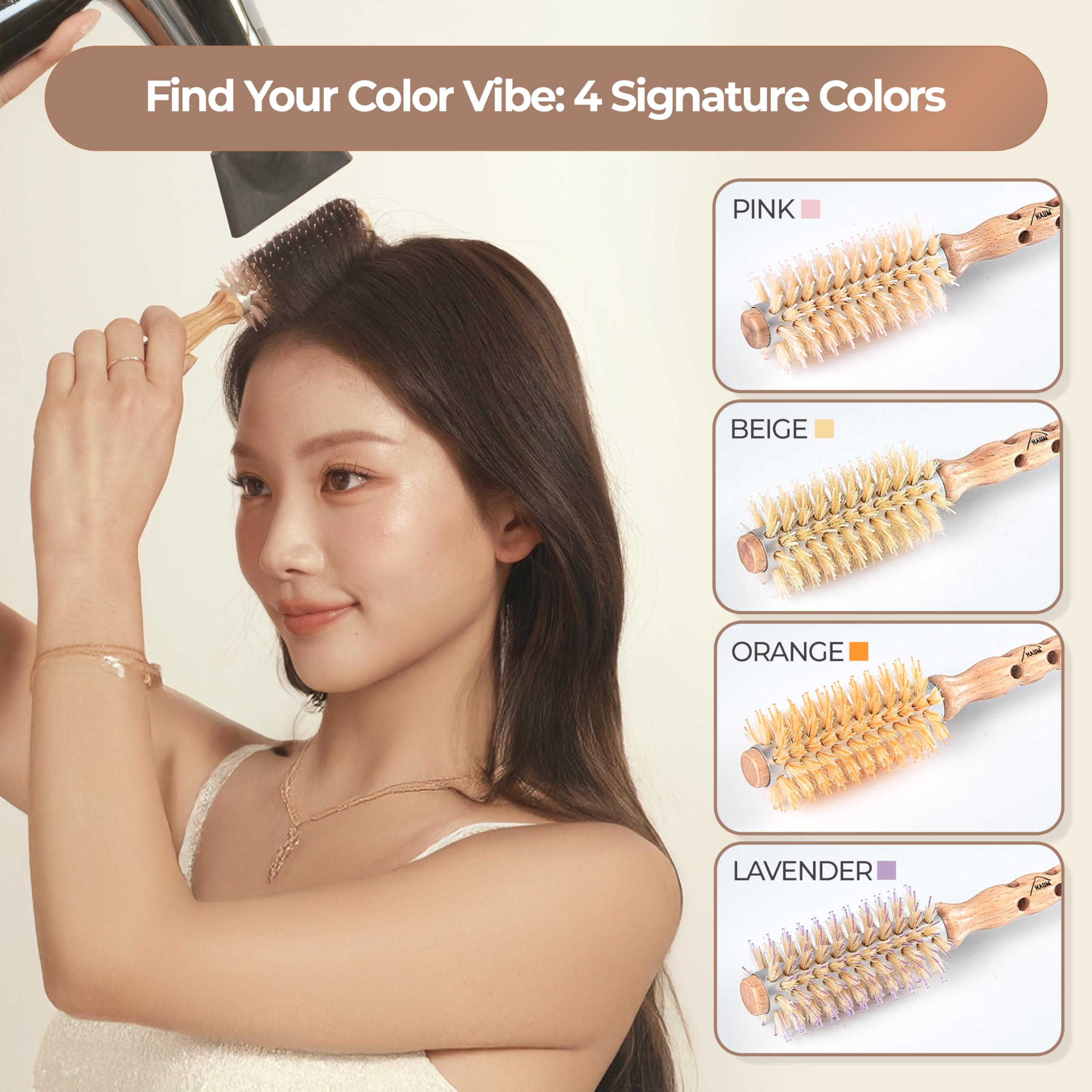 haum ロールブラシ ベージュ Amazon | [HAUM] Hair Roll Brush #2.5 Beige/ [ハウム]ヘアロール