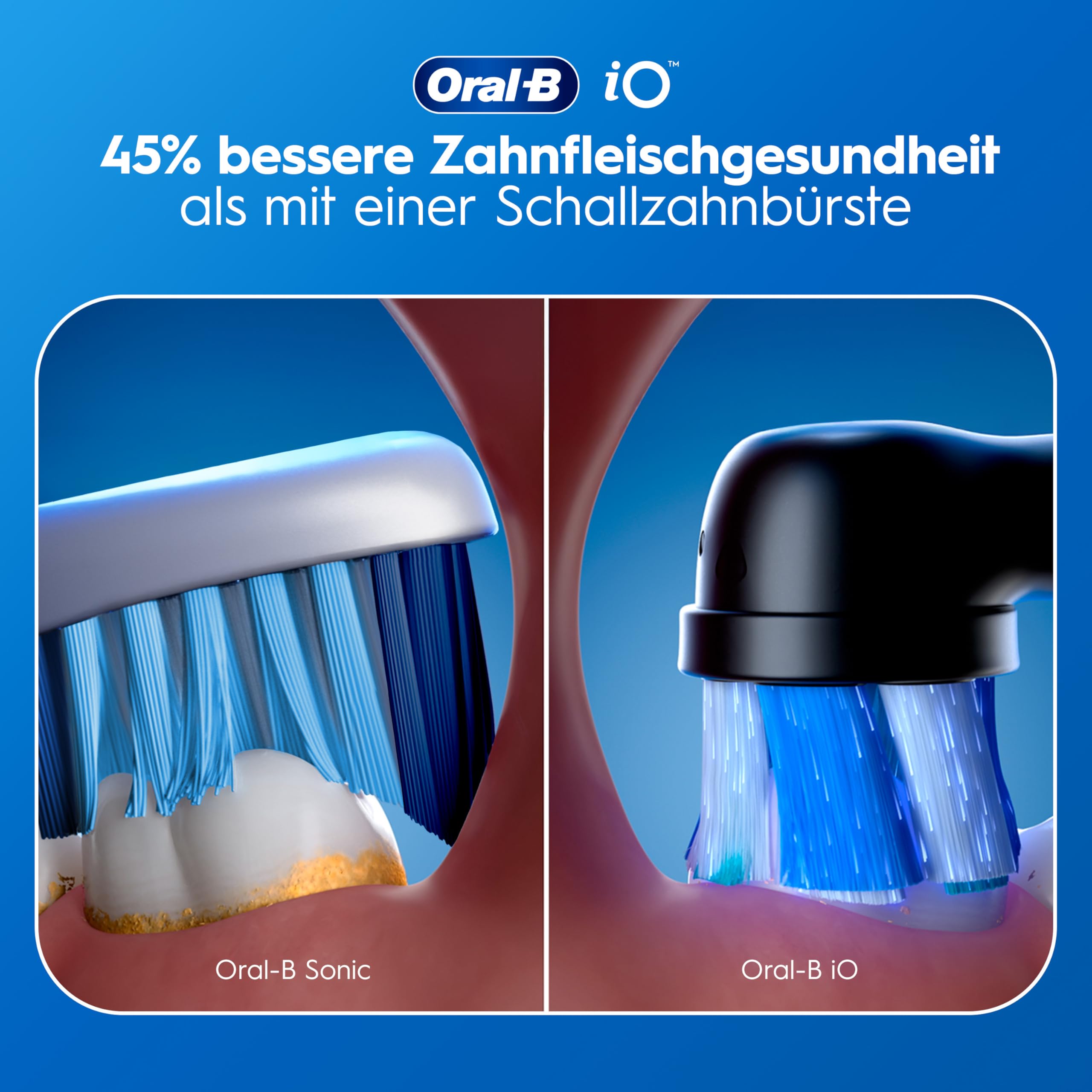Oral-B iO Series 2 Elektrische Zahnbürste, Doppelpack, Schwarz/Pink | Inkl. 2 Aufsteckbürsten, Reise-Etui, GUT GETESTET von STIFTUNG WARENTEST, Electric Toothbrush mit 3 Putzmodi für Zahnpflege
