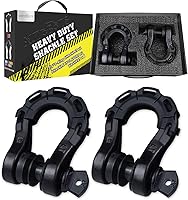 Vista 1 de AUTOBOTS D Ring Shackles Heavy Duty(2 Pack) 68,000 lbs Capacity, Tow Hooks Clevis Shackle with 7/8" Screw Pin for Towing Winch Off Road Accessory
