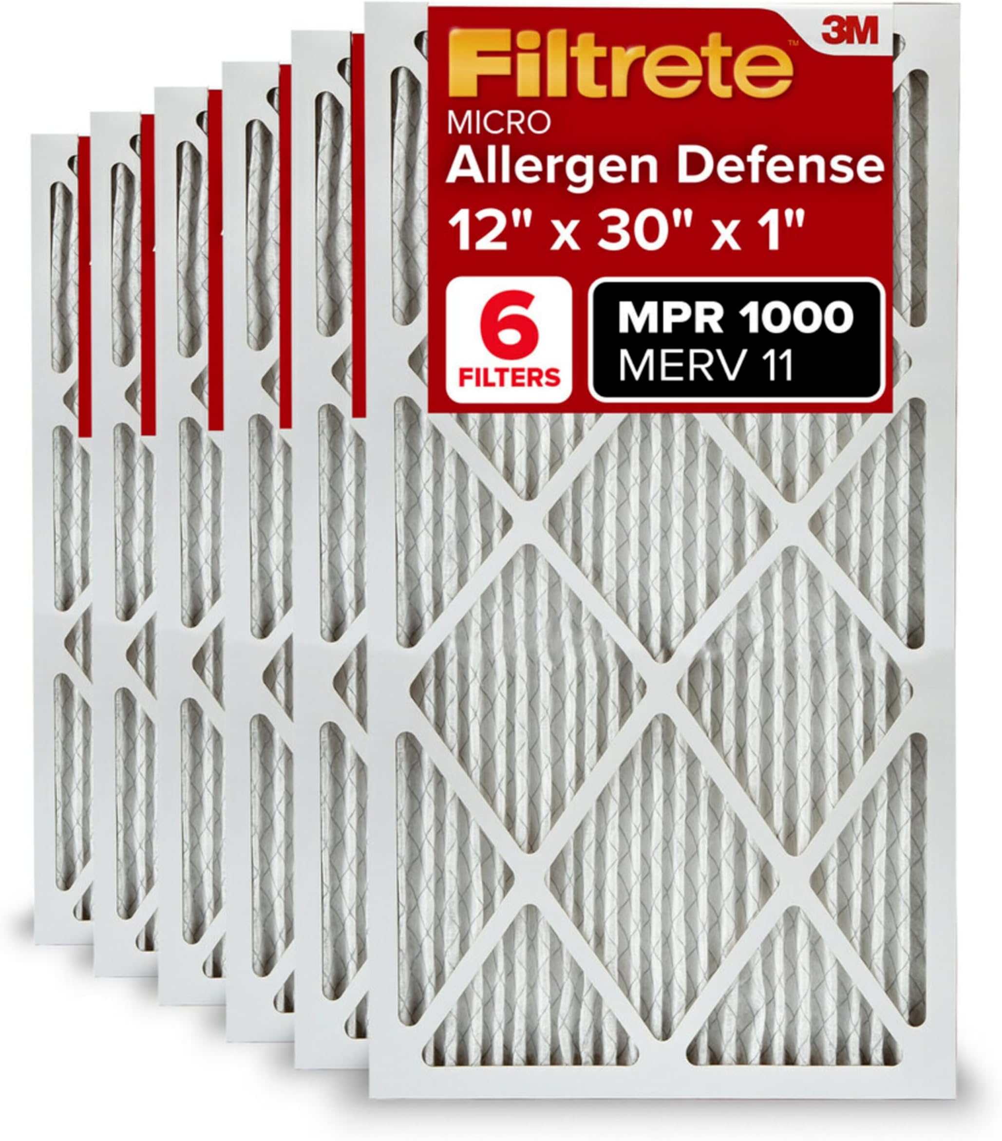 Filterbuy 12x30x1 Pleated Air Filters, Replacement For HVAC AC