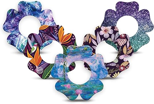 Vista 11 de ExpressionMed - Parches adhesivos para Libre 2 y Lingo (paquete de 5) - Cintas de sensor CGM precortadas a prueba de agua, no se deshilacha y Navidad