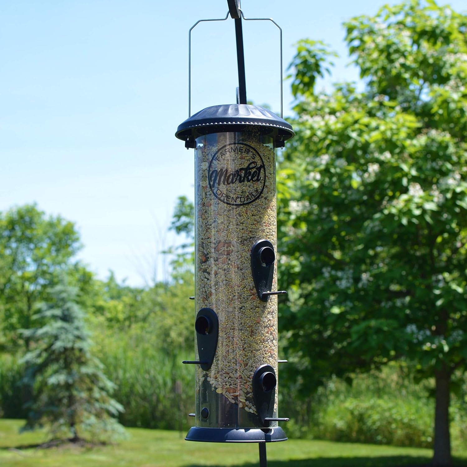 Wild Wings WWWPRB-Deco Farmhouse Easy Clean Bird Feeder, Black