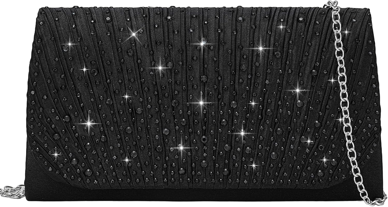 Women Evening Bag Clutch Rhinestone Envelope Party Handbag Bridal Prom Purse