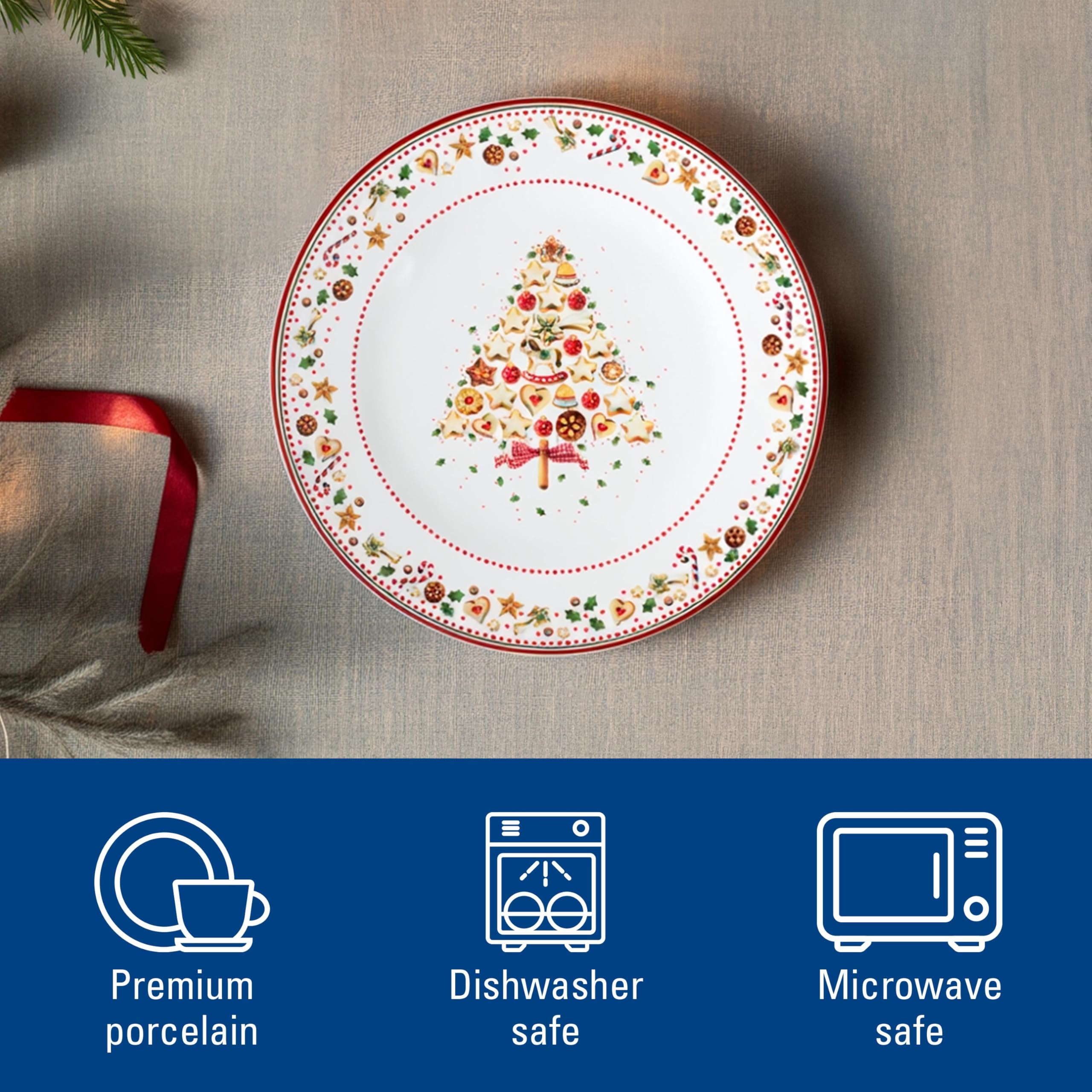 Villeroy & Boch Winter Bakery Delight Talerz Obiadowy, Porcelana, Wielokolorowy, 32 cm