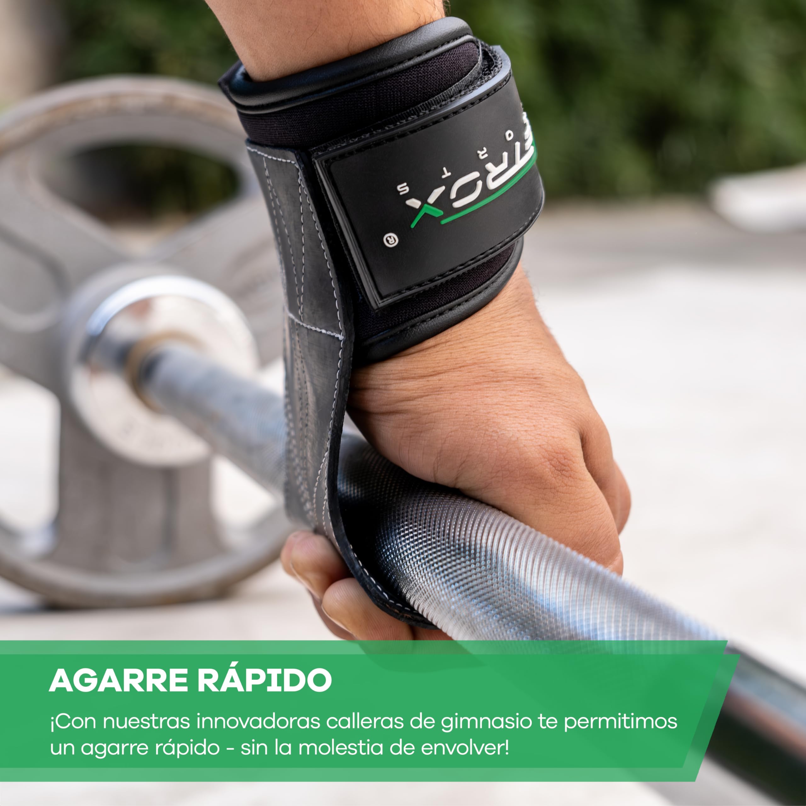NetroxSports Hyper Grips - Lifting Straps Powerlifting - Levantamiento de Pesas - Correas - Agarres para Gym - Agarraderas Gimnasio - Peso Muerto (nego, M, Hyper Grips)