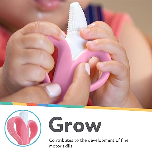 Miniatura 4 de Nuby NanaNubs Banana Cepillo de dientes masajeador - Juguete de dentición para bebés - Más de 3 meses