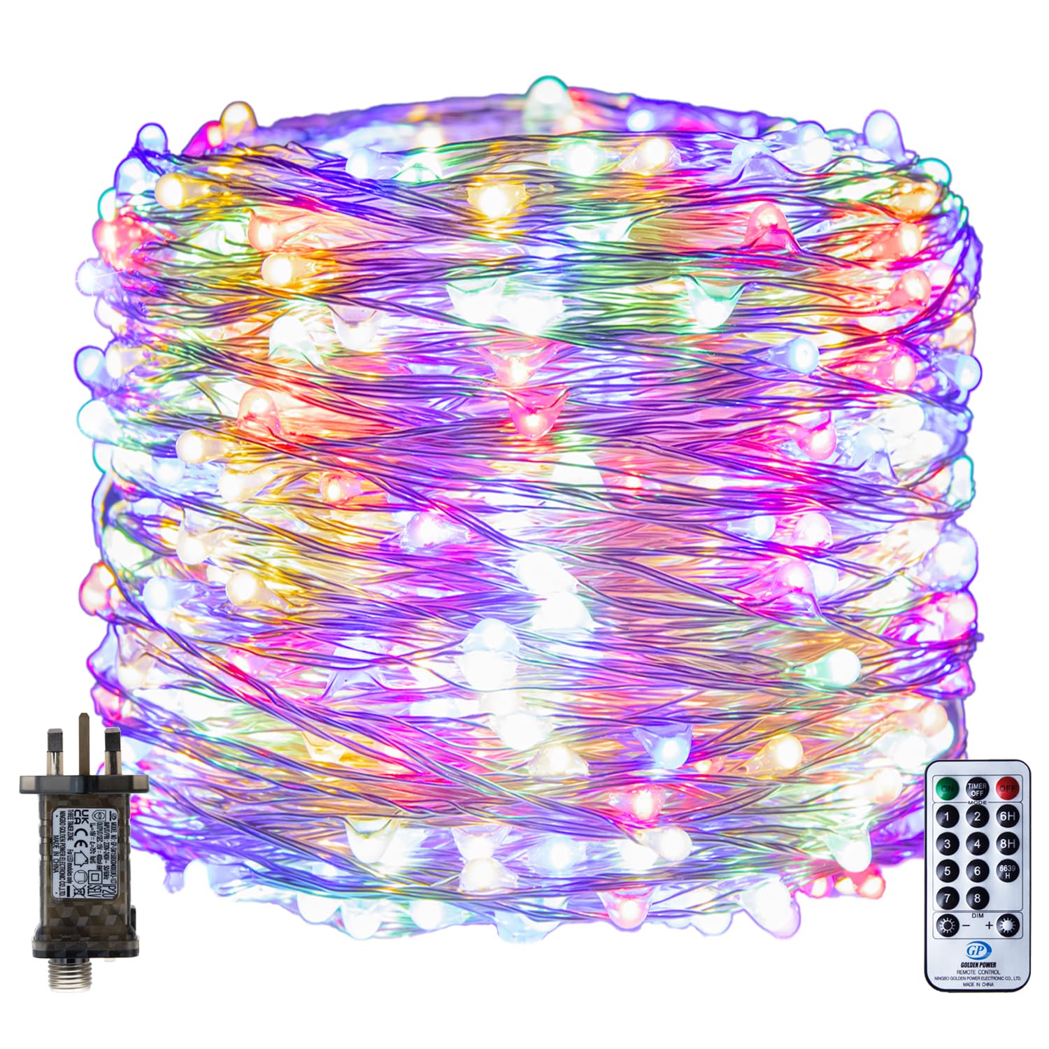 RcStarry Fairy Lights Plug in, 100M 1000LED Silver Wire Fairy Lights Multicolor, 333ft LED Fairy String Lights Mains Powered with Remote, Timer, 8 Modes, Memory, Waterproof for Indoor Outdoor Décor