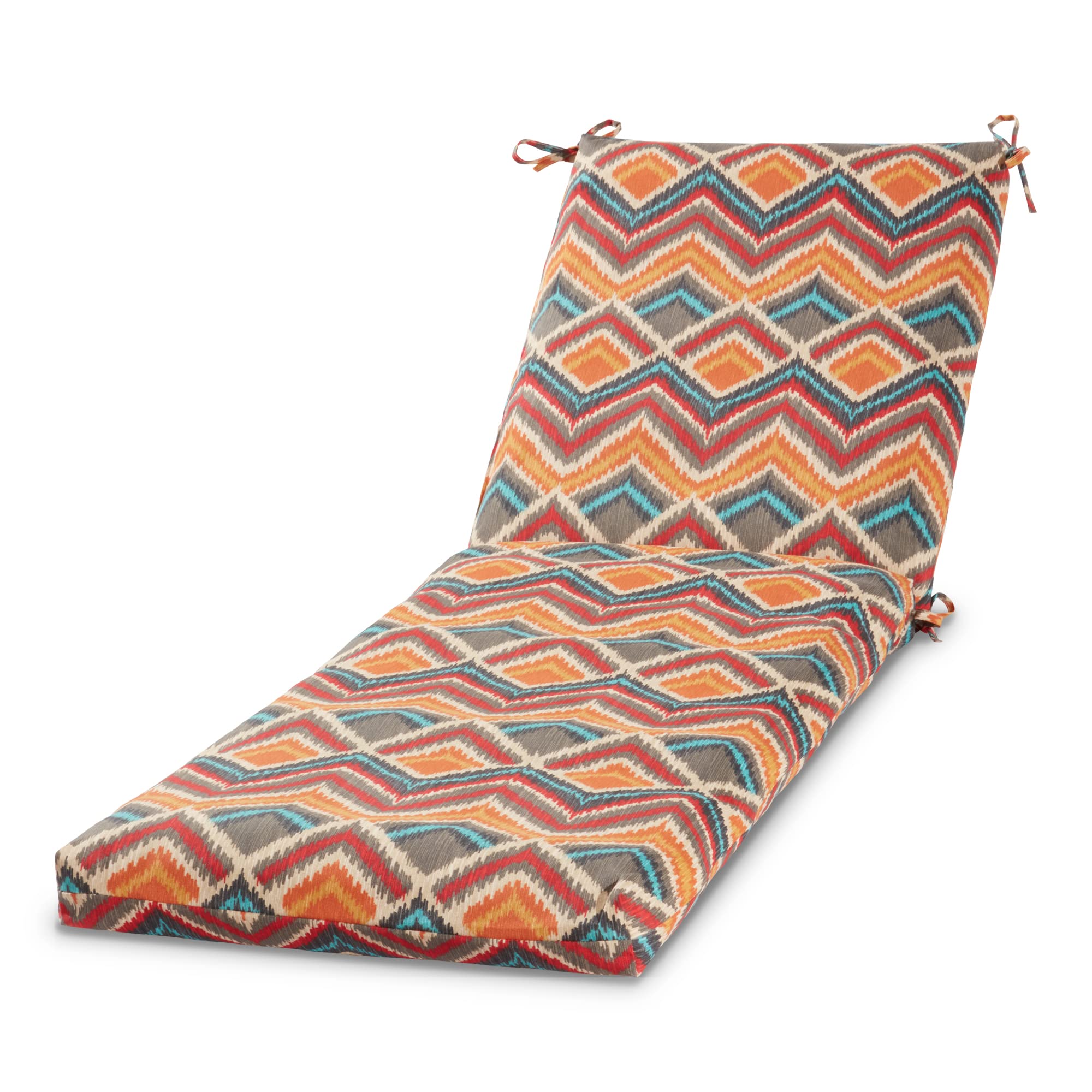 Greendale Home Fashions Outdoor Reversible Chaise Lounge Chair Cushion, Aztec