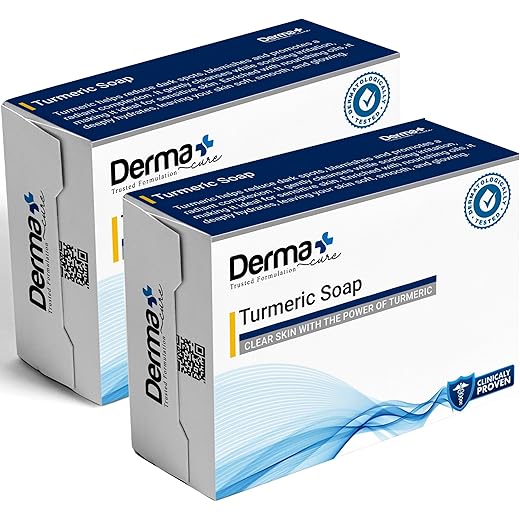 Derma Cure Turmeric Collagen Tan Removal Soap - Combo Pack 1