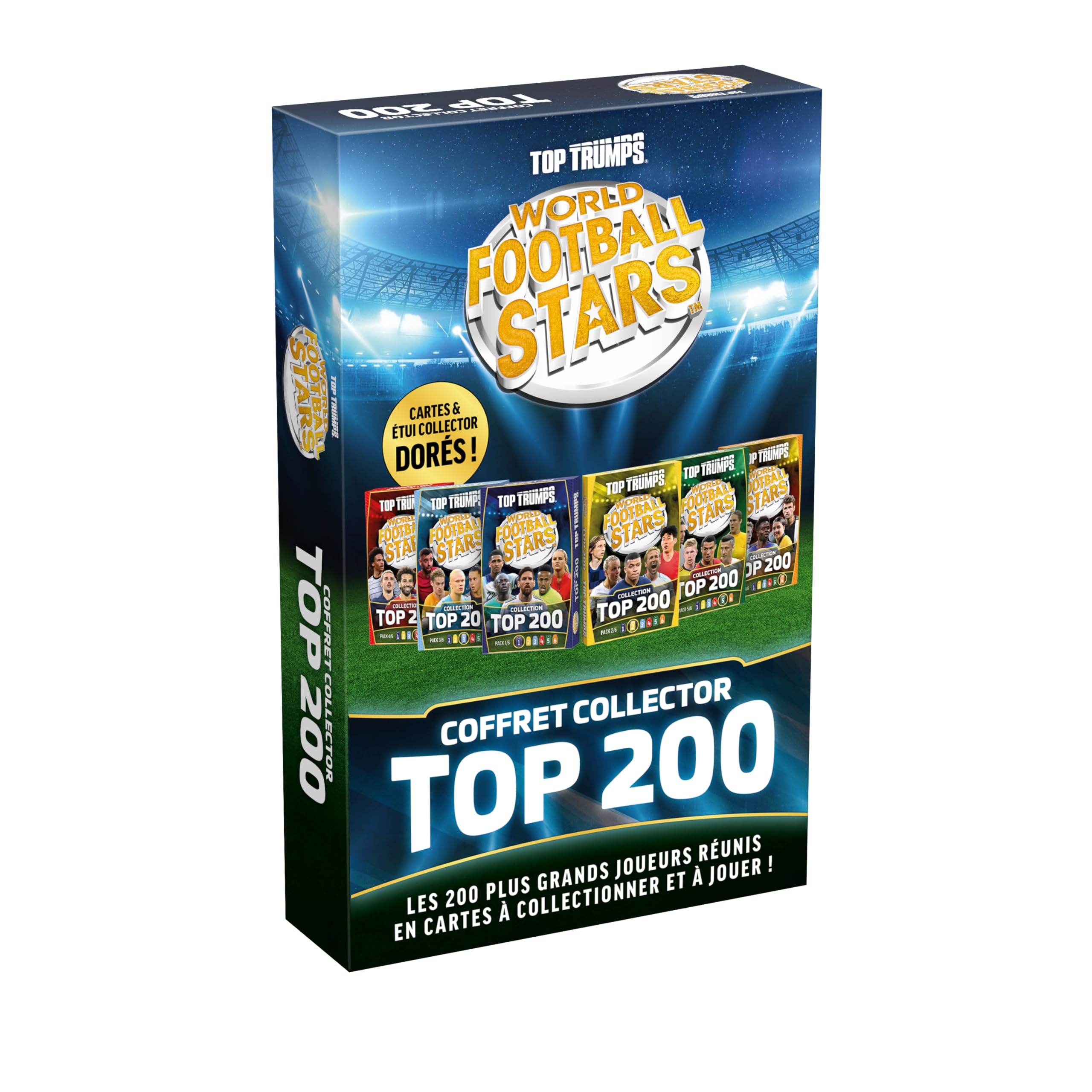 Top Trumps World Football Stars TOP 200 - Confezione da collezione - Gioco da tavolo - MOSSE VINCENTI - 1 o pi? giocatori - Et? 6+