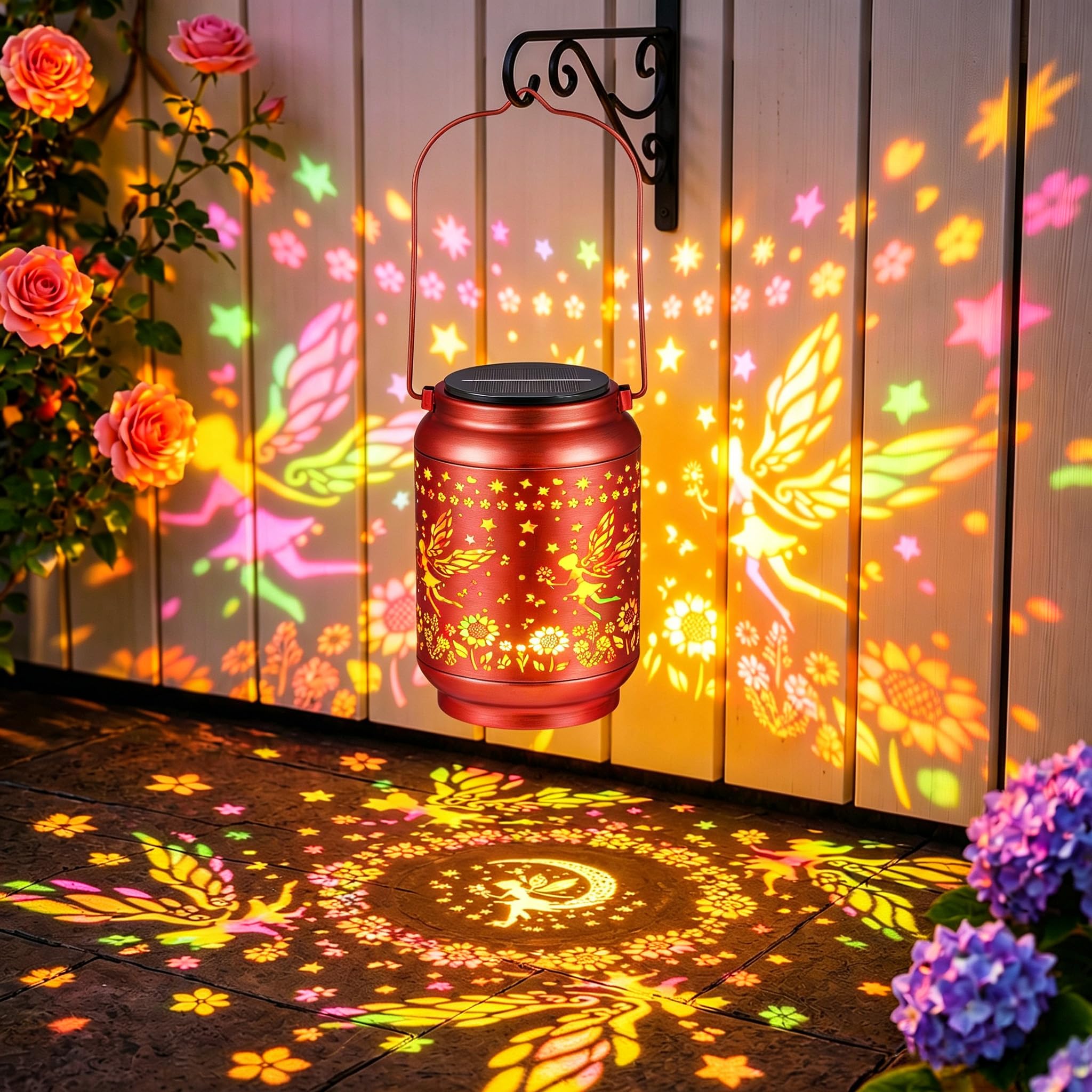 RECHOO Birthday Gardening Gifts for Women Vivid Fairy Solar Lanterns Garden