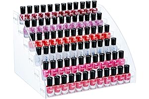 KINGROW Acrylic Nail Polish Organizer 72 Bottles Storage Display Rack
