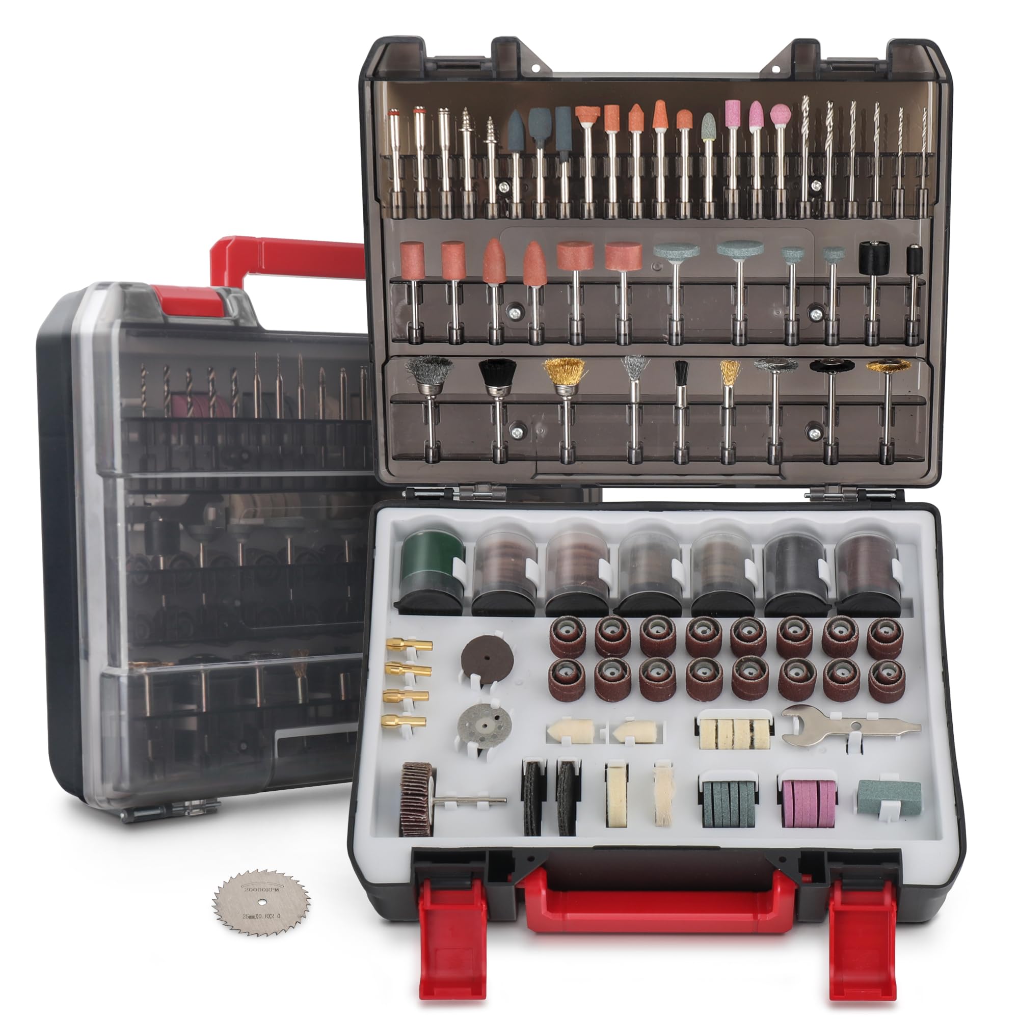 Hi-Spec 305pc Rotary Tool Accessories Bit Set. Compatible 1/8" 3.2mm Collets, Sanding, Cutting, Polishing, Drilling Bits & More in a Portable Tool Box Case