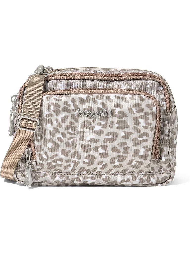White Baggallini Trifecta Rfid Wallet Crossbody