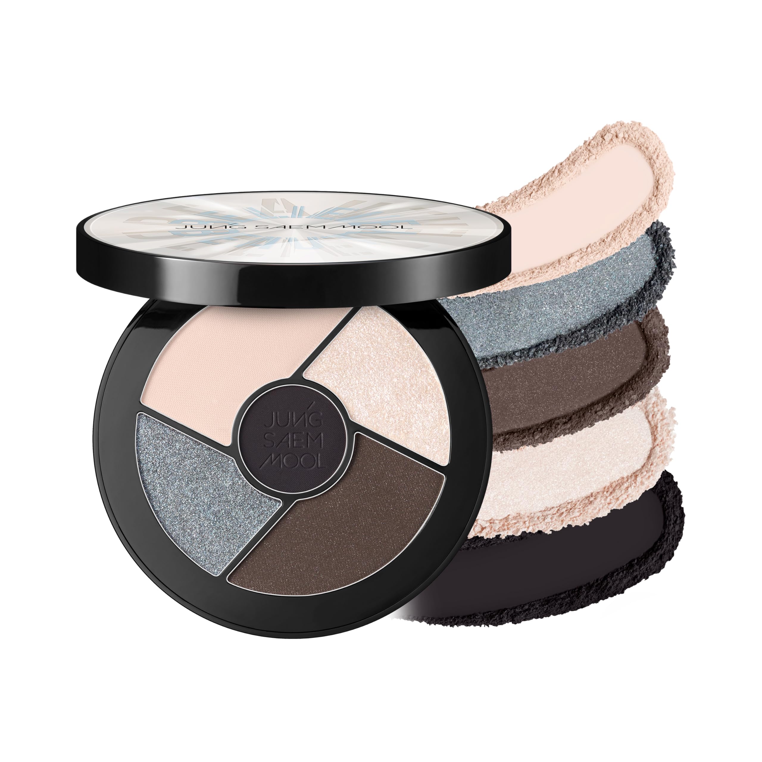 JUNG SAEM MOOL Artist Eye Palette Core, 5-Color Eyeshadow Palette with Matte, Shimmer & Glitter Shades, Blendable Korean Eye Makeup for Natural to Dimensional Looks - Smoky Nude