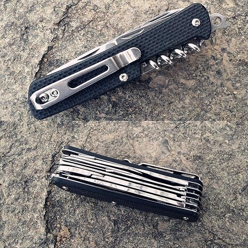 Miniatura 8 de Ruike Multitool Cuchillo de bolsillo pequeño para hombres Cuchillo plegable EDC Utility Outdoor Gear 17c27 Destornillador de acero fresco LD51