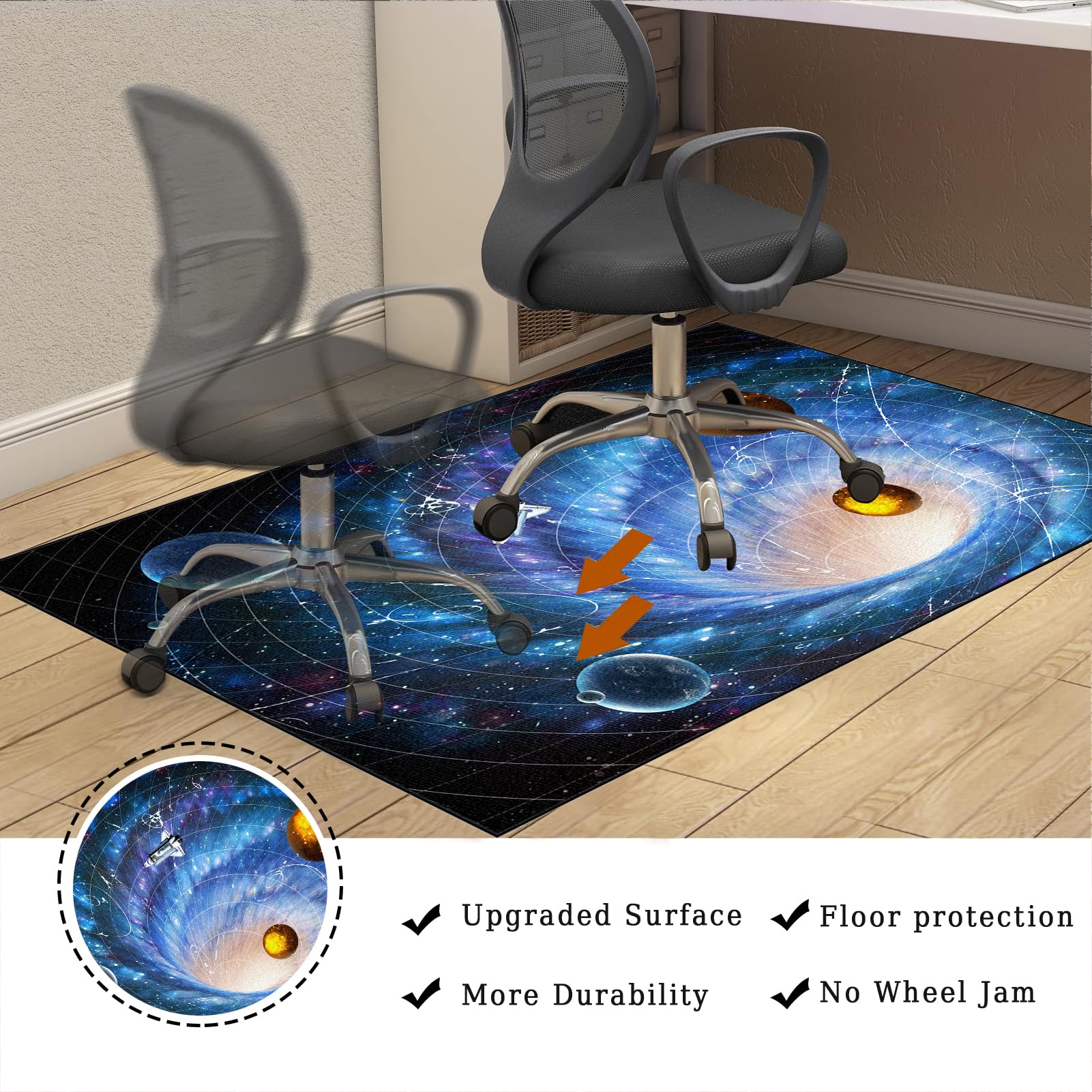200 x 300 cm Tapis pour Fauteuil, Tapis de Chaise de Bureau, Tapis Gaming Sol pour Sols durs pour Parquet, Tapis Protège Sol, Antidérapant Protège Parquet Chaise Roulettes, Tapis de Sol Bureau