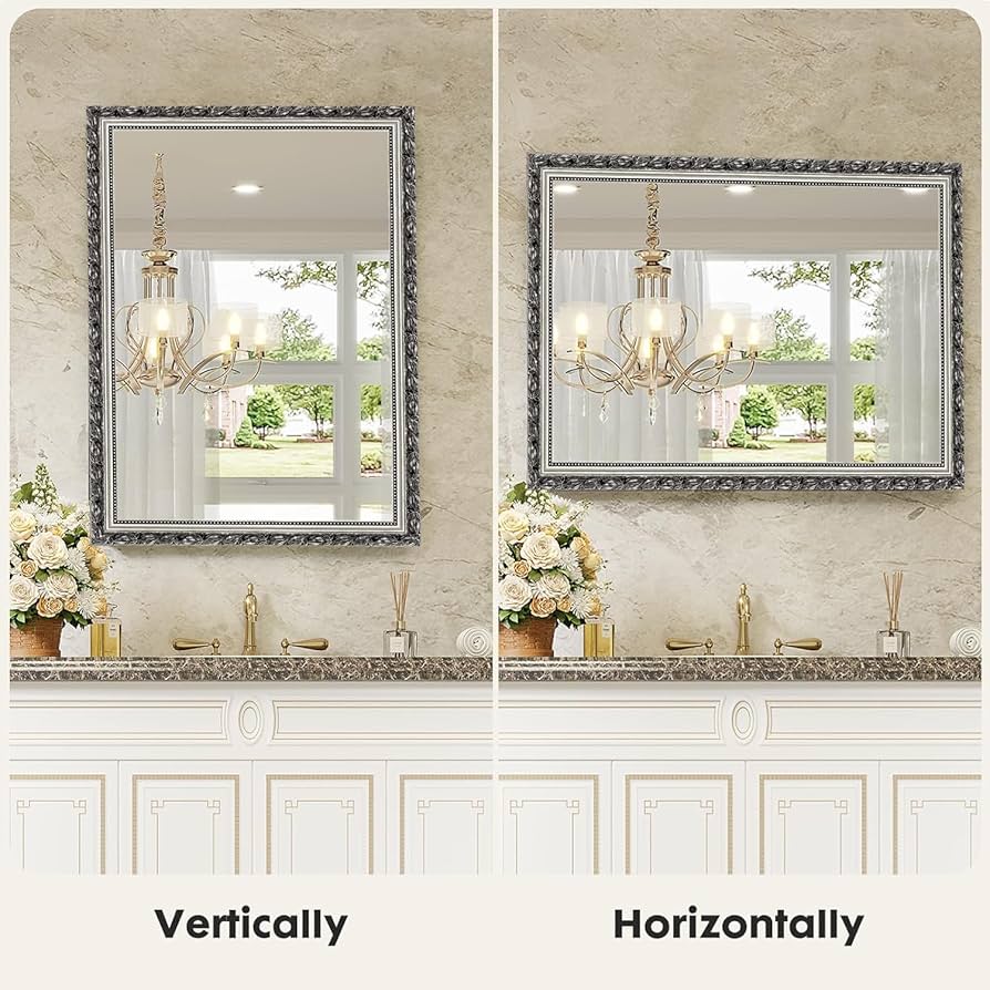 Amazon.com: Vintage Bathroom Mirrors for Wall, Rectangle