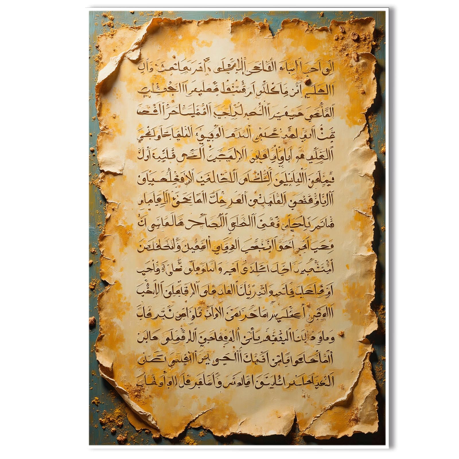 Quran Verses Islamic Art Poster & Prints, Muslim Family Wall Decor with Arabic Calligraphy, Modern Spiritual Islamic Decor for Devotional Spaces