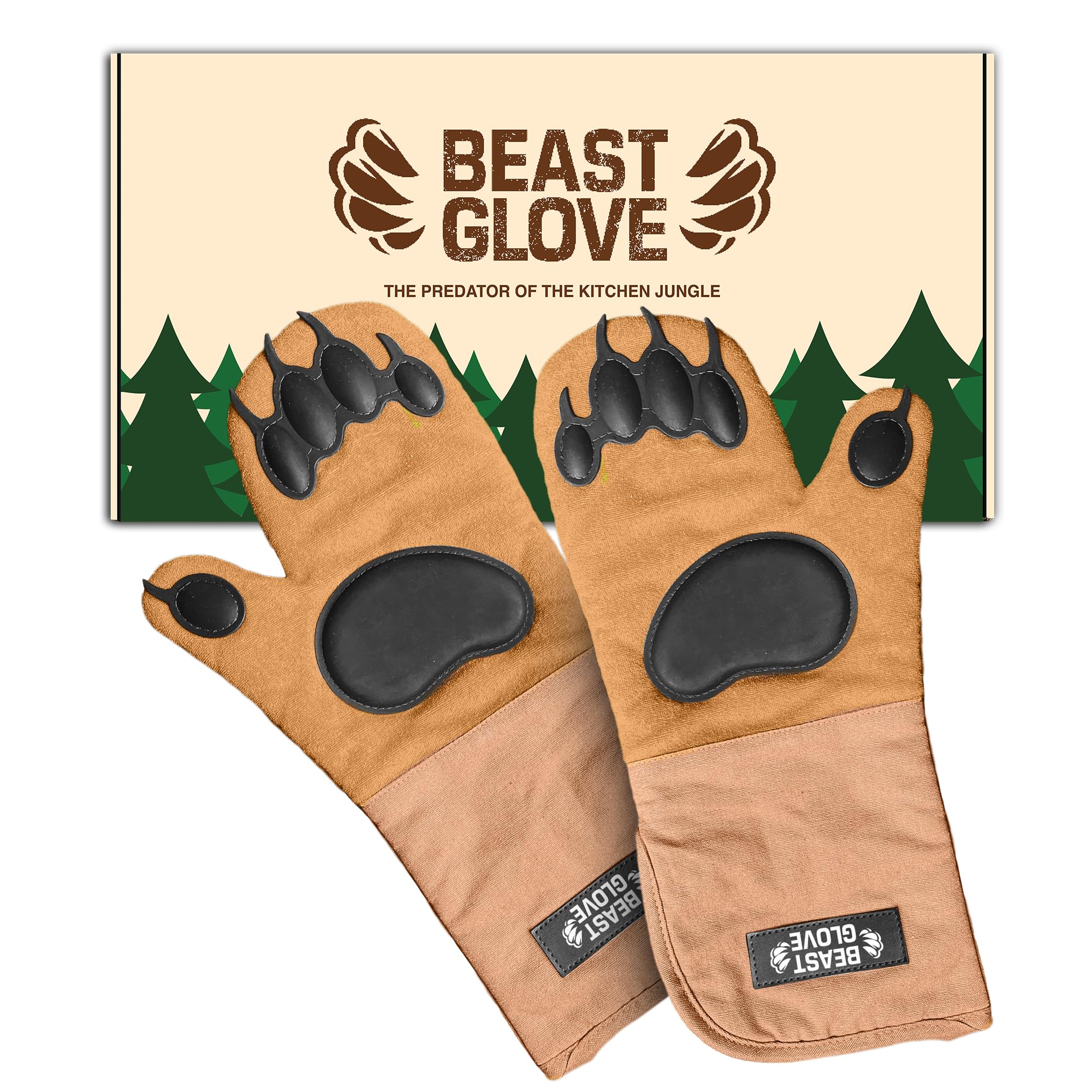 Bear Paw | Beast Glove Oven Mitts | Bear Hands Oven Mitts | Kitchen Pot Holders Set | Heat Resistant Oven Mittens for Kitchen