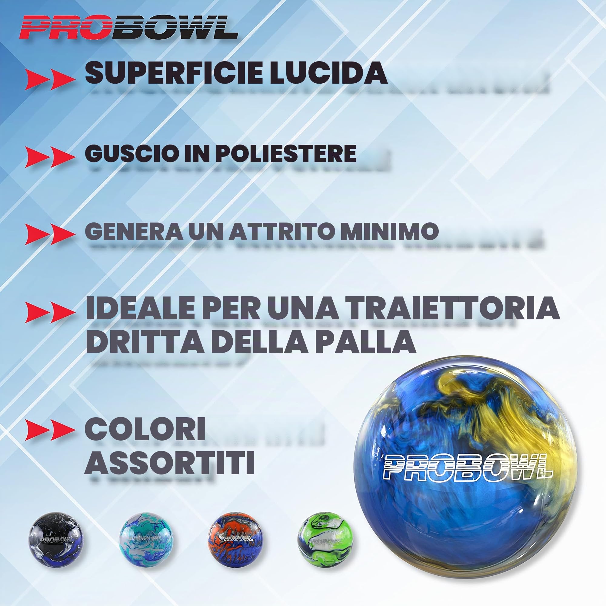EMAX | Bowling Ball – Pro Bowl Sparball | Palla da bowling in poliestere lucido | Fun Bowling Ball da donna uomo e bambino adulto | palla spaziale