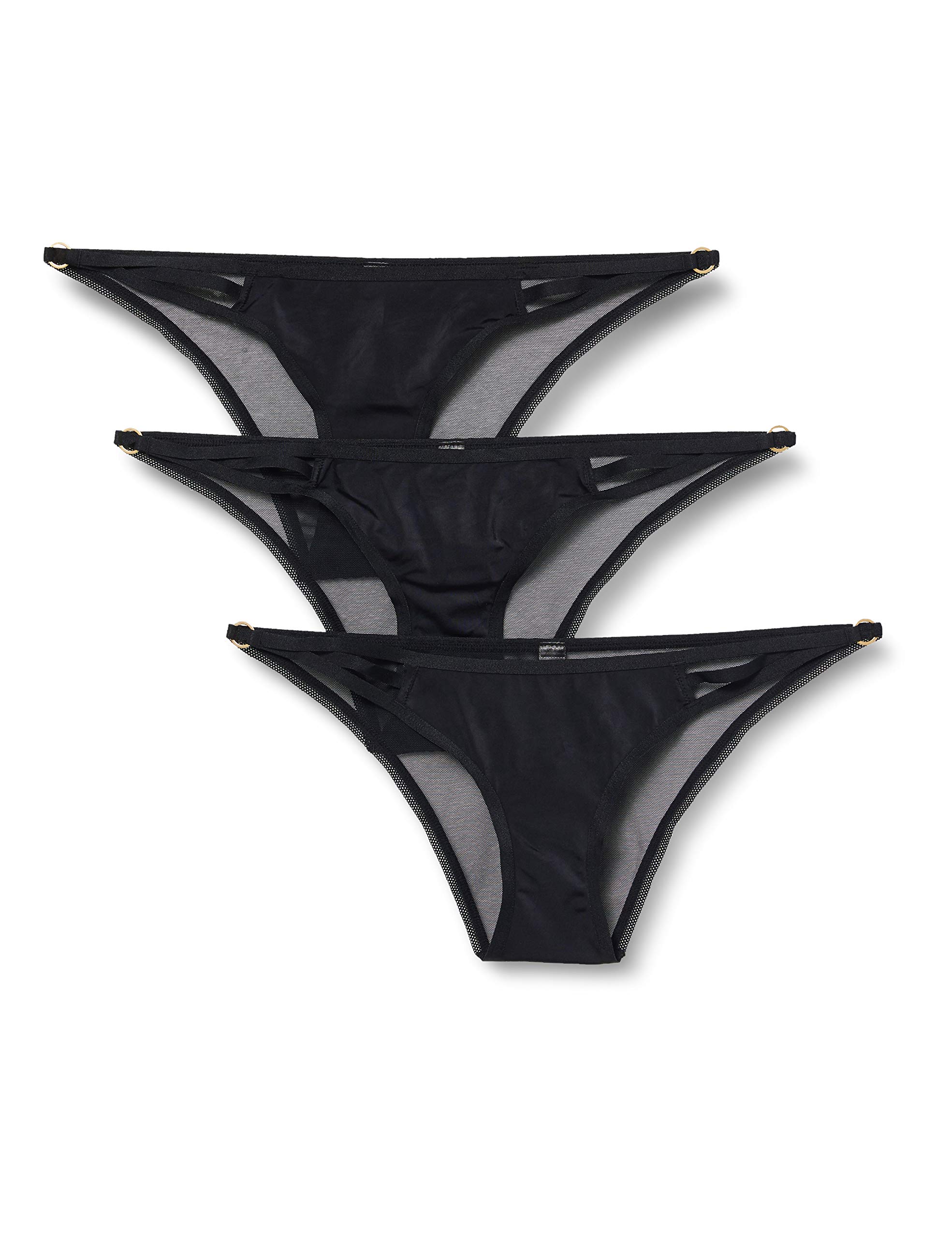 Women's Microfibre and Mesh Brazilian Knickers, Pack of 3