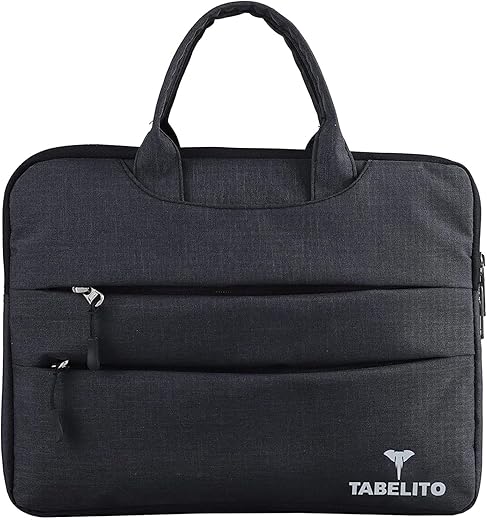 Tabelito Nylon Basic Laptop Bag for 14 Inch (35.56 cm) Laptops Compatible with Apple/Dell/Lenovo/Asus/Hp/Thinkpad/Ideapad (Black)