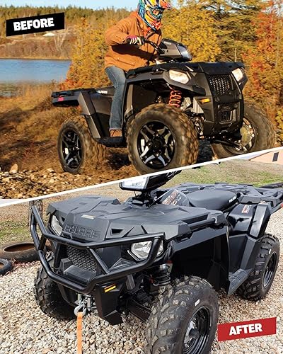 Miniatura 4 de A & UTV PRO Protector de cepillo delantero para Polaris Sportsman Touring 570 450 H.O 2014-2022, accesorios de protección de parachoques de acero