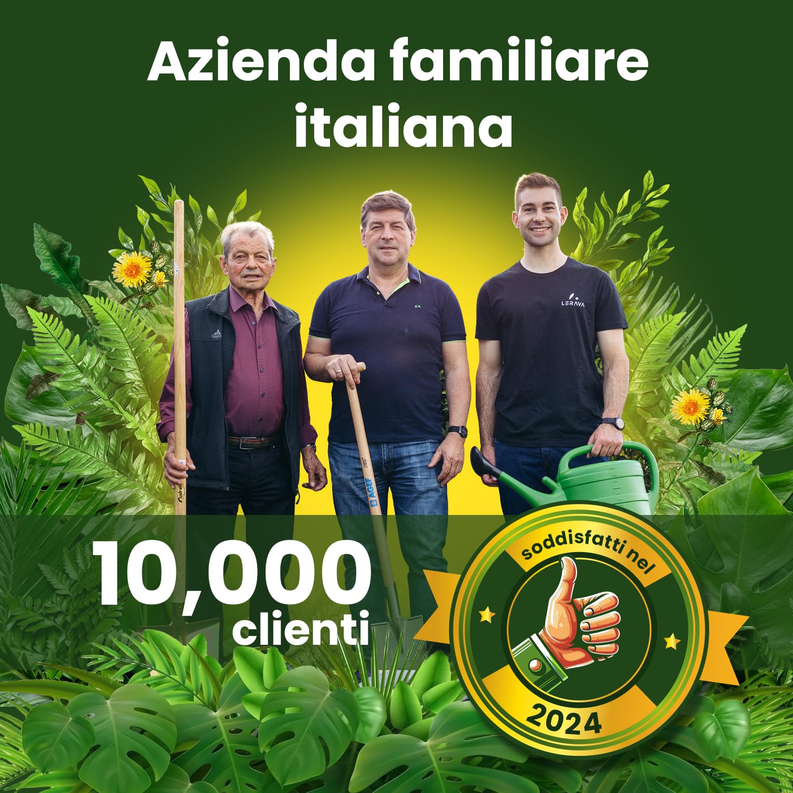 LERAVA® Diserbante Totale Potente (2x500 ml) - Glifosato erbicida contro erbacce