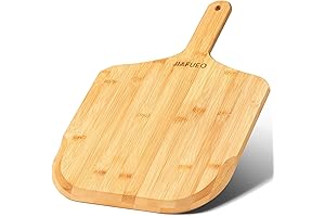 Woodworking Pizza Peel 12-Inch Bamboo Pizza Board with Handle