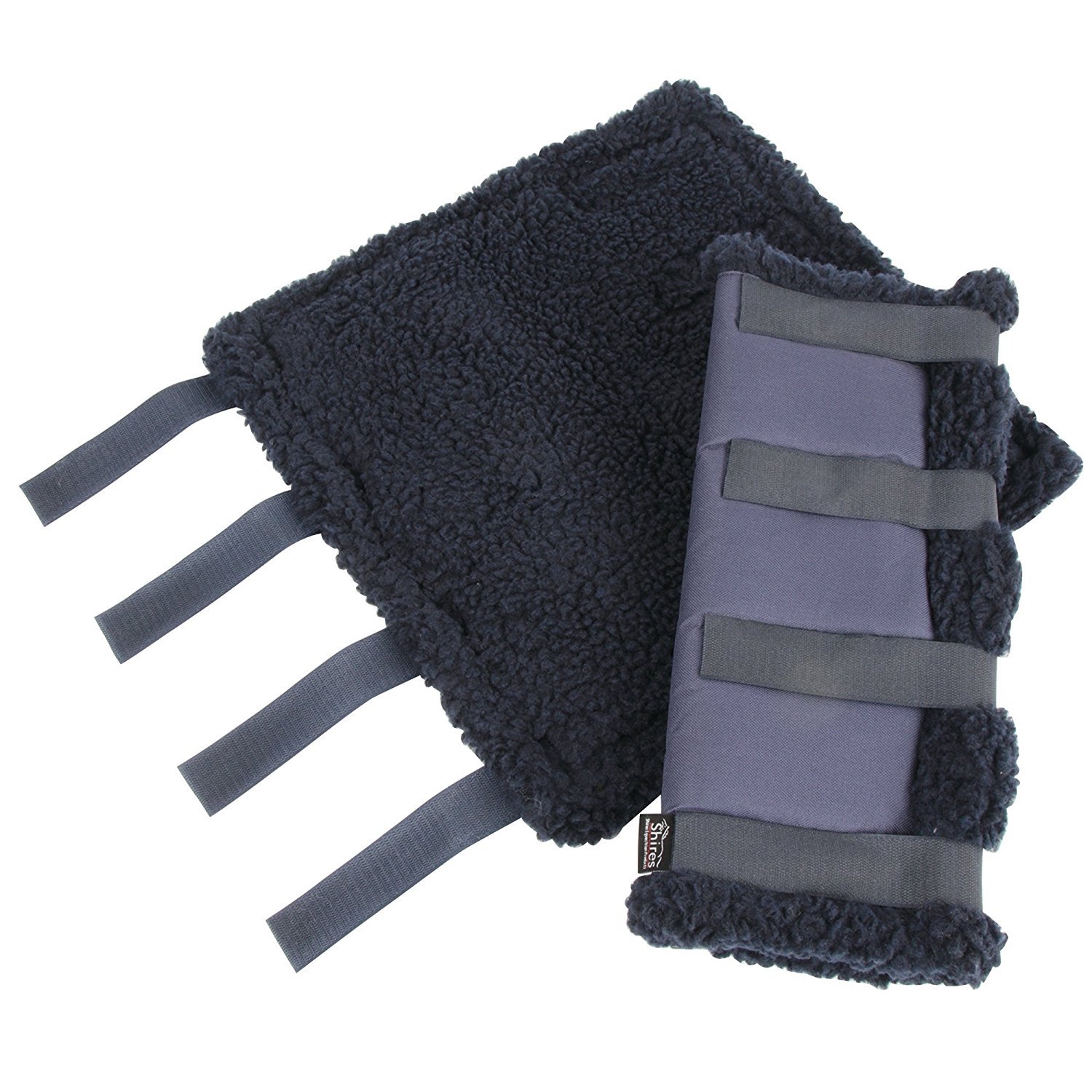 Shires Equestrian - Short, Fleece Lined, Travel Boots - Navy - Size: M