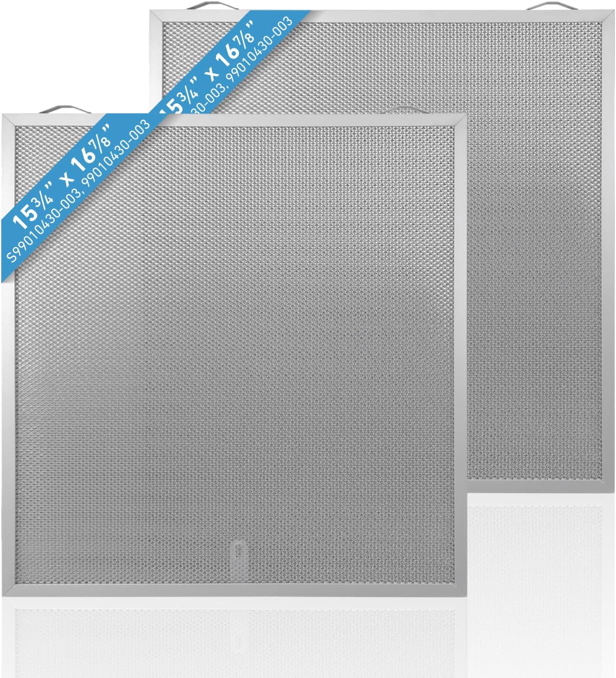 2 Pack S99010430-003 Grease Range Hood Filters 15-3/4" X 16-7/8" X 3/8" Compatible with Broan Range Hood Filter, Aluminum Filter, Replaces 99010430-003 AP6261942