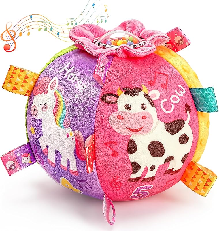 Juguete musical de gateo para bebés de 0 a 6 6-12 meses, más de 30 sonidos y canciones | Peluche suave, repetición de grabación, multitextura, juguete de tiempo boca abajo, práctica de gateo, juguetes sensoriales para niños y niñas 3 6 9 meses