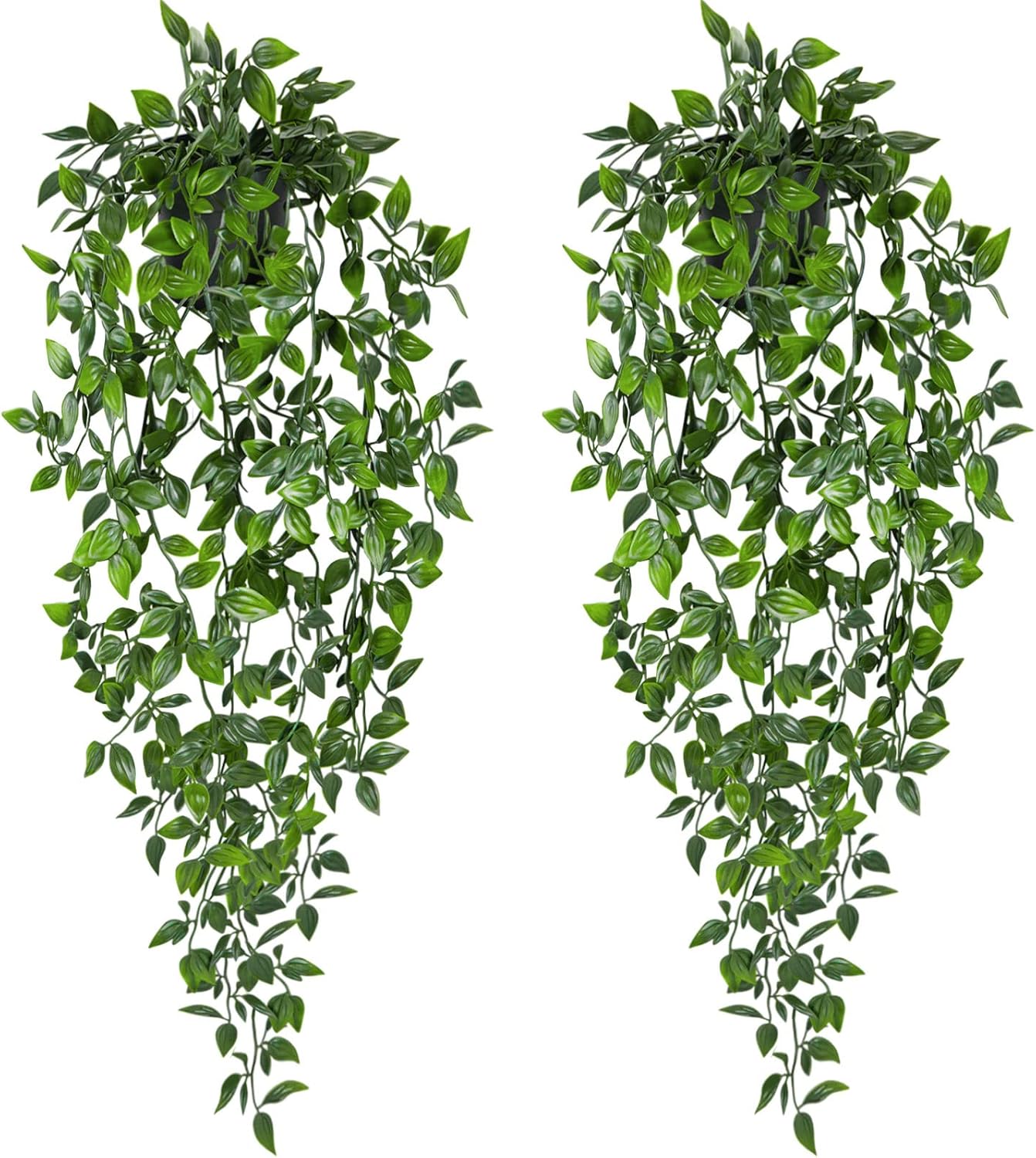 LKZBRWAT Artificial Hanging Plants 2Pcs Artificial Potted Plant Vines