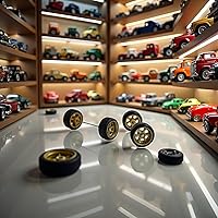 Vista 3 de Aleación 1:64 Ruedas Neumáticos Rueda Escala de goma Ruedas de aleación Neumáticos de goma, aleación modelo y accesorios