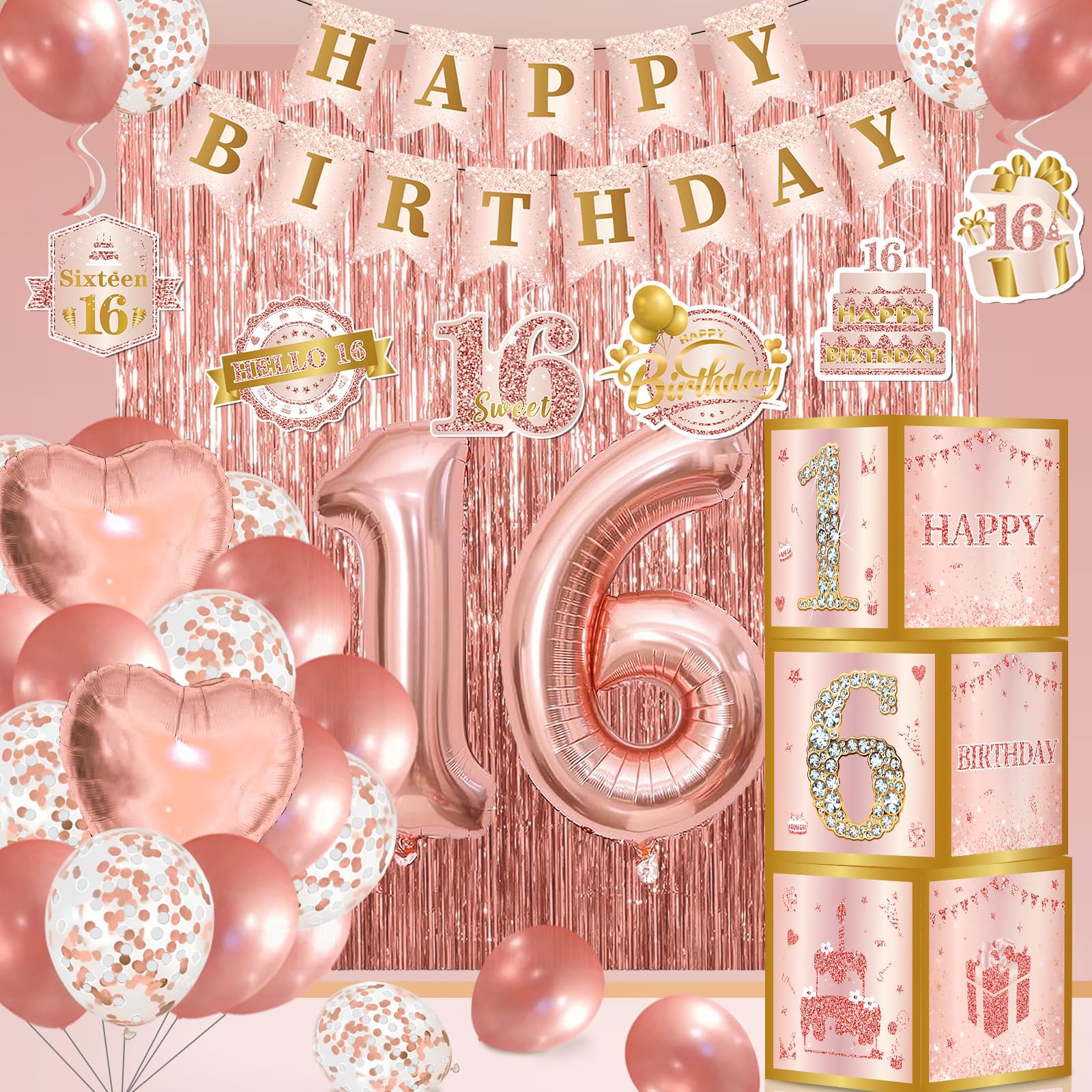 sweet 16 party decorations - 16th birthday decorations for girls pink sweet sixteen party decorations sweet 16 balloons