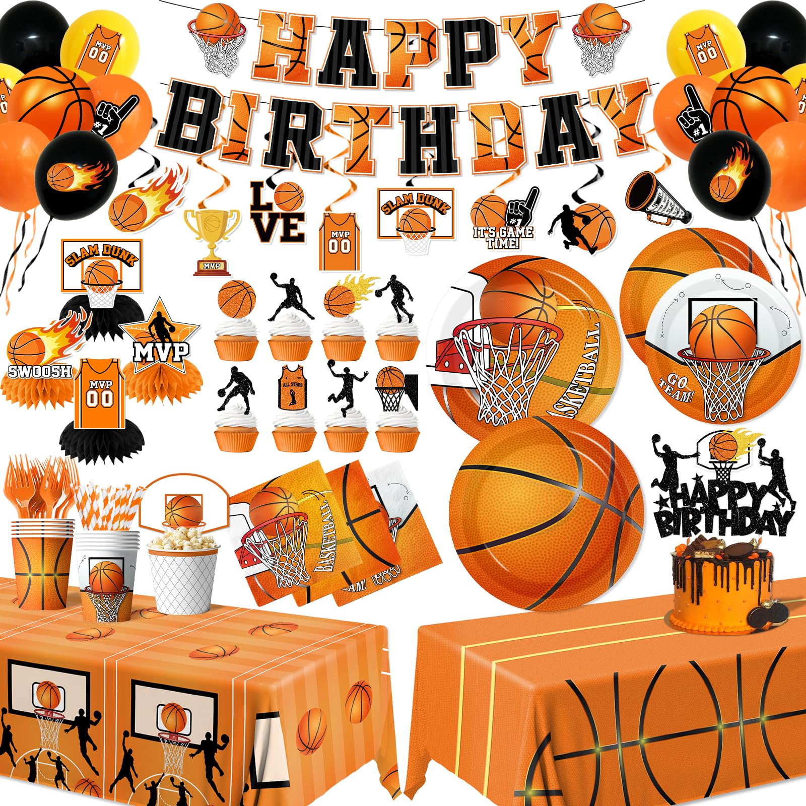 Lenyunge 206PCS Basketball Party Decorations