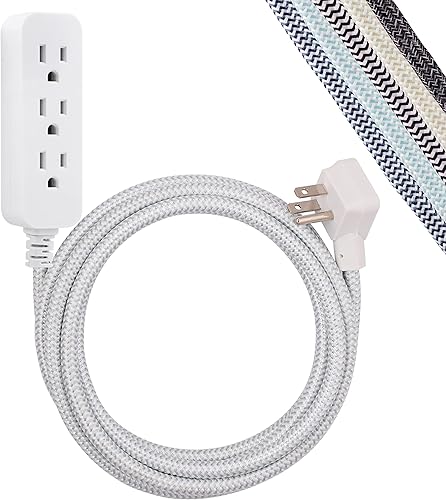 Cable de extensión para estación de carga de USB Cordinate 41691, de diseño, conector múltiple con protección de sobrecarga eléctrica 2 tomas de