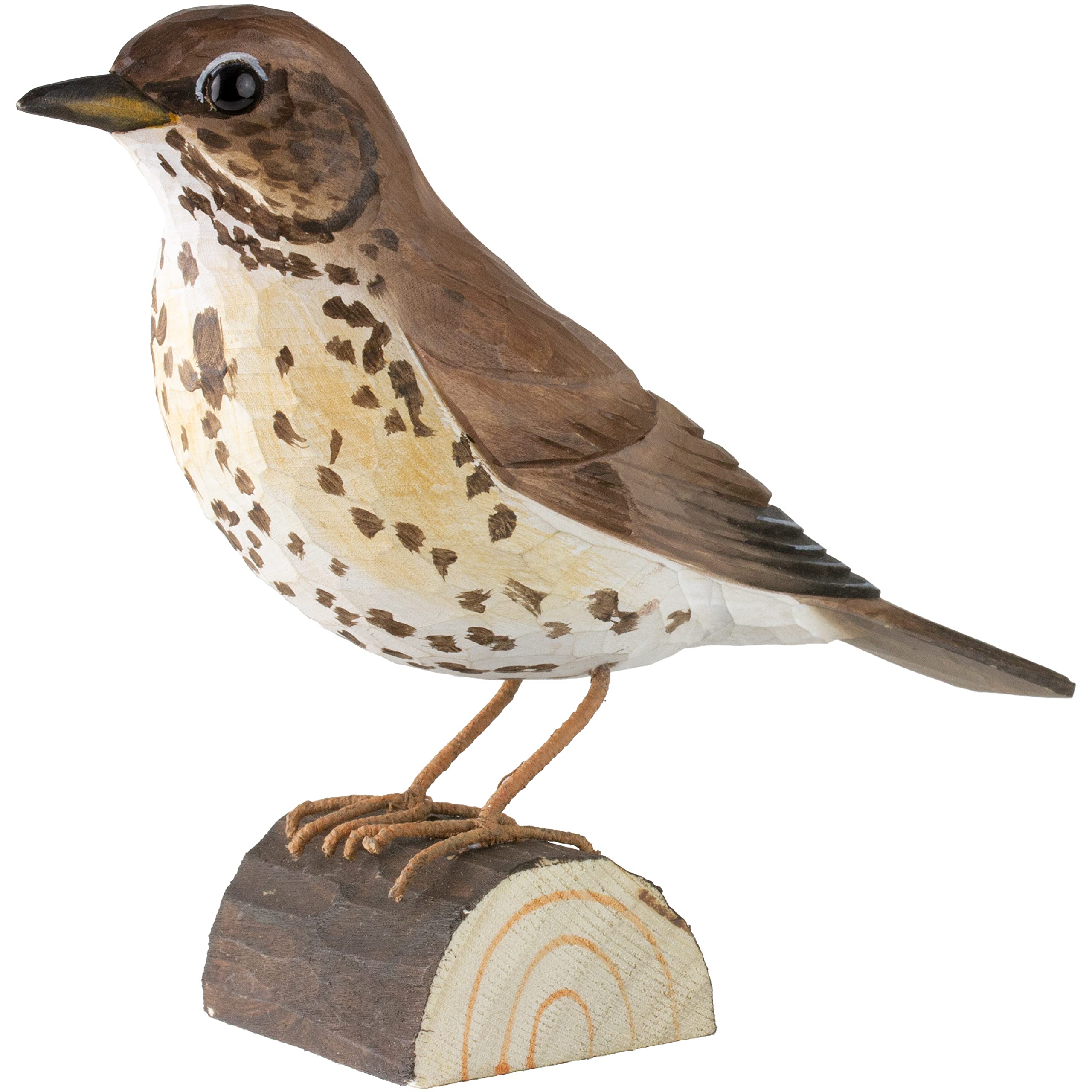 WILDLIFEGARDEN Wildlife Garden WG437 DecoBird - Pájaro decorativo tallado a mano de madera - Aves europeas medianas
