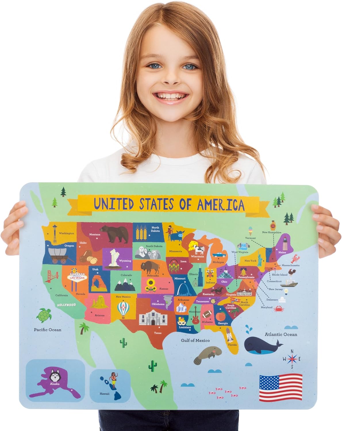 Best Deal Product 8-Pack Reversible Classroom Wall Posters 22 x 17 - Learn The Alphabet, Colors, Days, Months, Numbers, Shapes, & USA Map - Educational Posters by Pint-Size Scholars Best Cyber Monday 🔥 8-Pack Reversible Classroom Wall Posters 22 x 17 - Learn The Alphabet, Colors, Days, Months, Numbers, Shapes, & USA Map - Educational Posters by Pint-Size Scholars