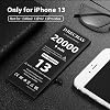 [20000mAh] Batería para iPhone 13, batería de reemplazo de polímero de litio de alta capacidad actualizada con 0 ciclos para modelos iPhone 13 A2482, A2631, A2633, A2634, A2635 con kit de herramientas de reparación profesional completo 3