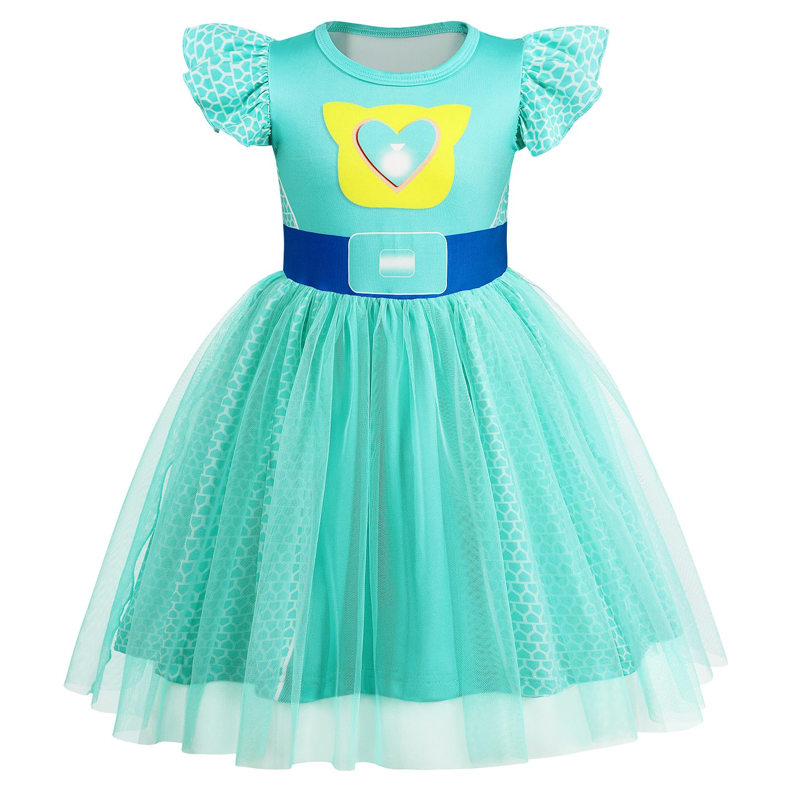 Marendyee Girls Halloween Costume Dress Tulle Mesh Cosplay Dresses Flutter Sleeve Kids Costumes