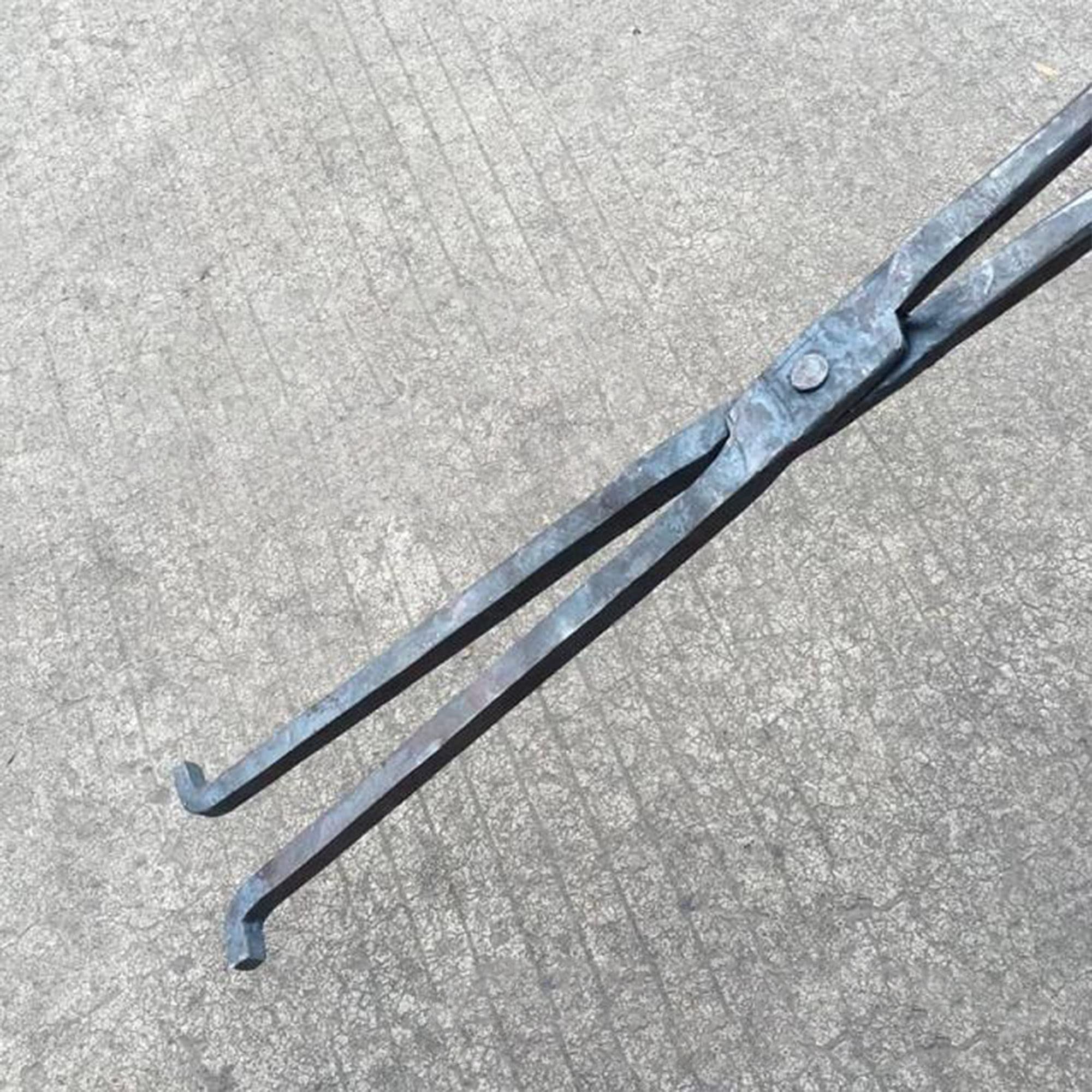 Tenaza de forja Pinzas de herrero Pinza para herramientas de herrero Forja de tornillo de banco de yunque 1.0m 3.0kg Tenaza de forja para Ingeniero Herrero