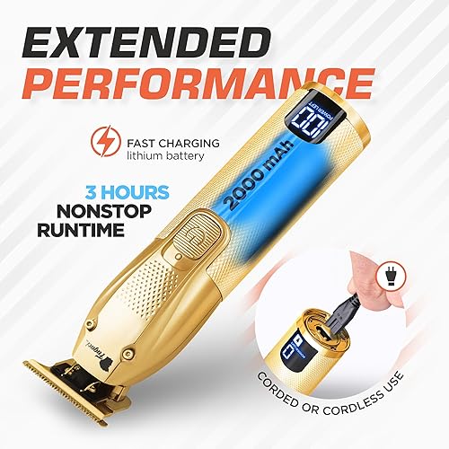 Miniatura 4 de Fagaci Cortadora de pelo para hombre, Turbo Power con corte preciso, cuchillas ajustadas de cero huecos para cortes limpios y finos