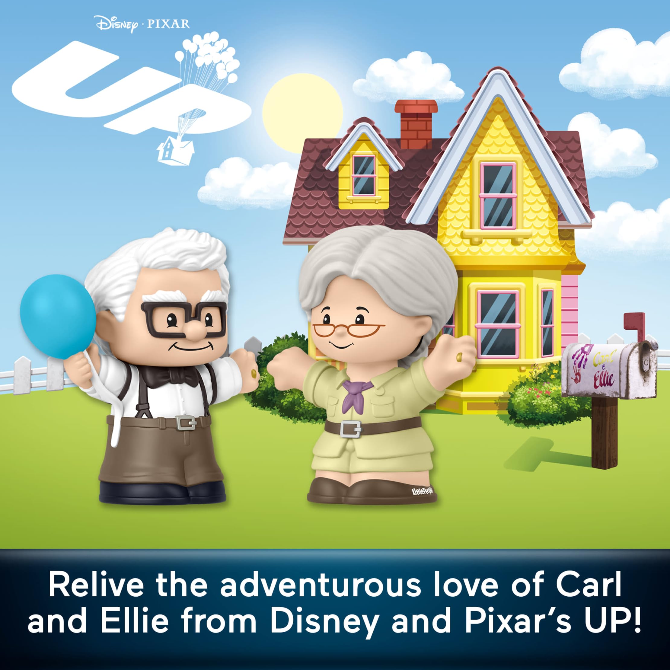 Fisher-Price Little People Collector Disney Pixar UP Special Edition Set para fanáticos de la película, 2 figuras de personajes en un paquete de exhibición (exclusivo de Amazon)