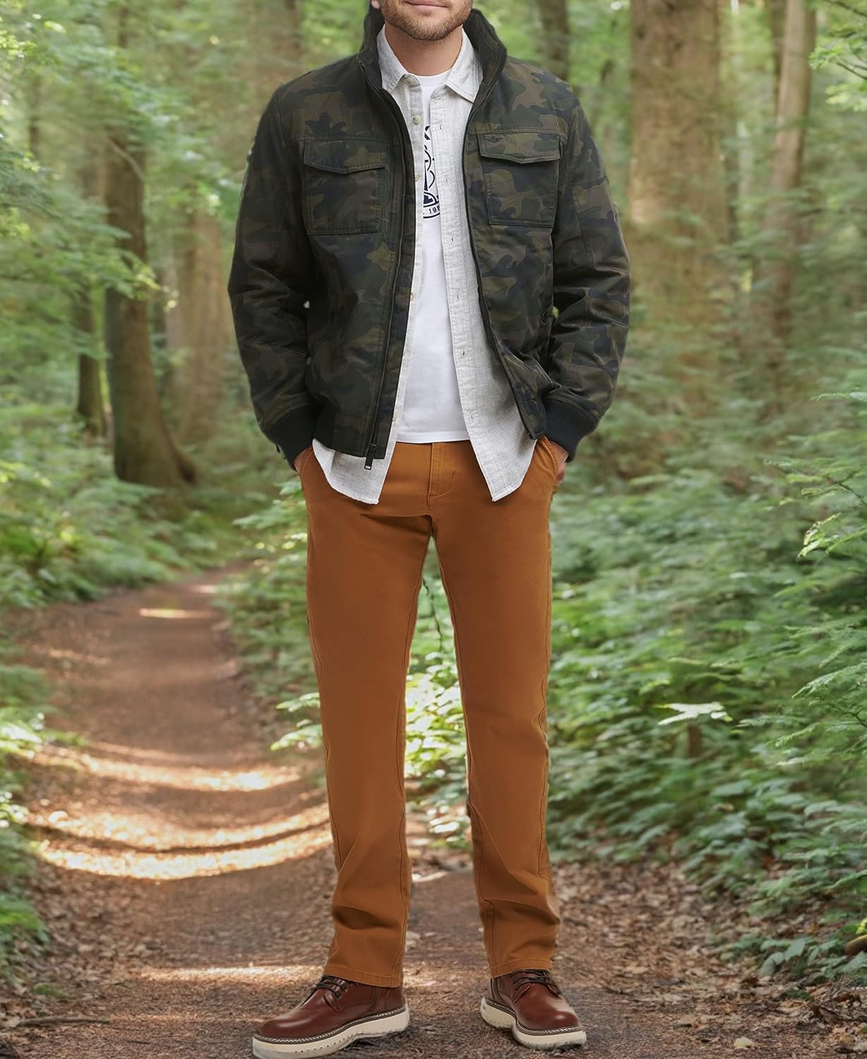 DOCKERS Men's Quilted Lined Flight Bomber Jacket - Image 6