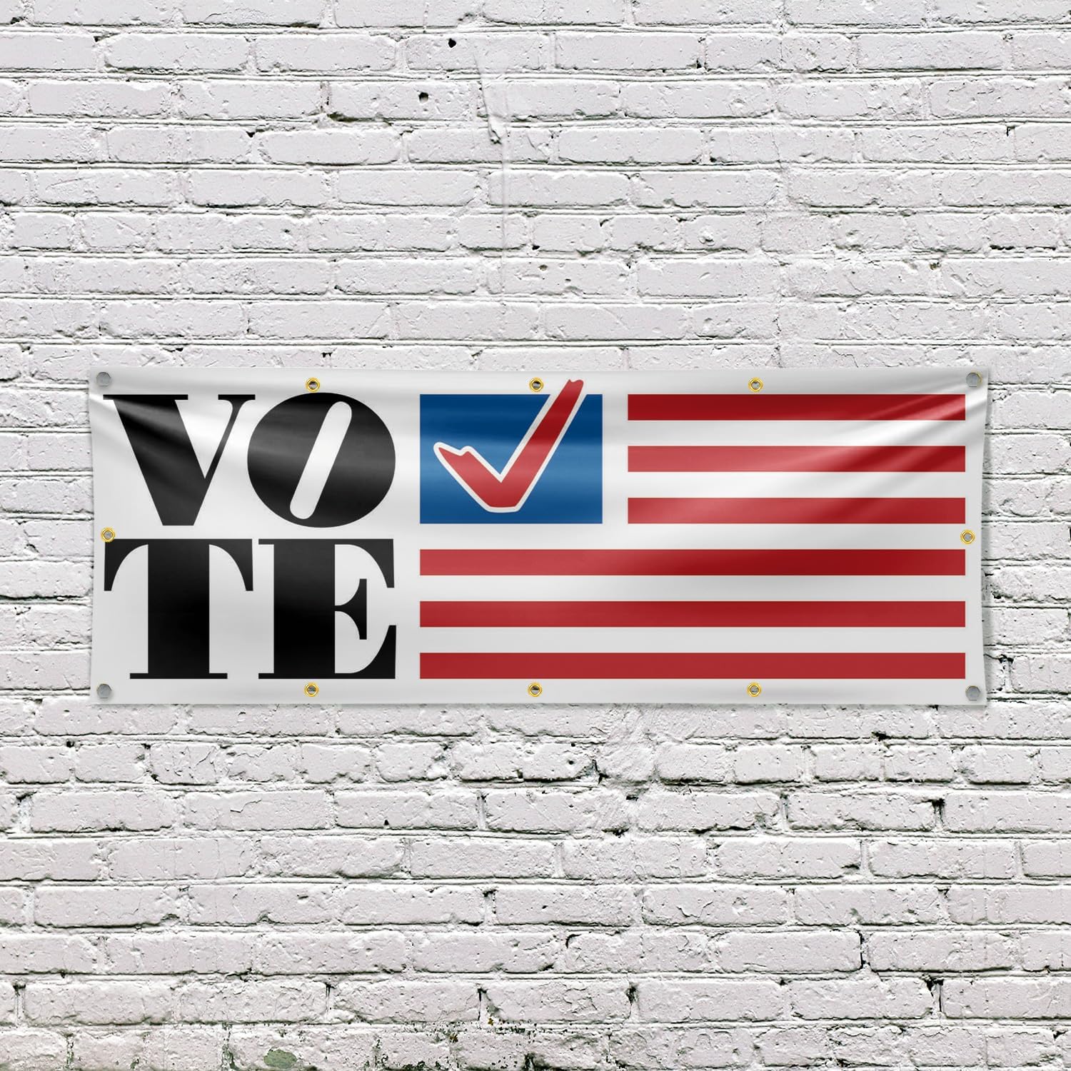 Vote Banner Sign 48 Inch x 96 Inch | 13 oz Vinyl with Metal Grommets | Heavy-Duty Single-Sided Outdoor Durable Printed High-Quality Weatherproof | Made in the USA