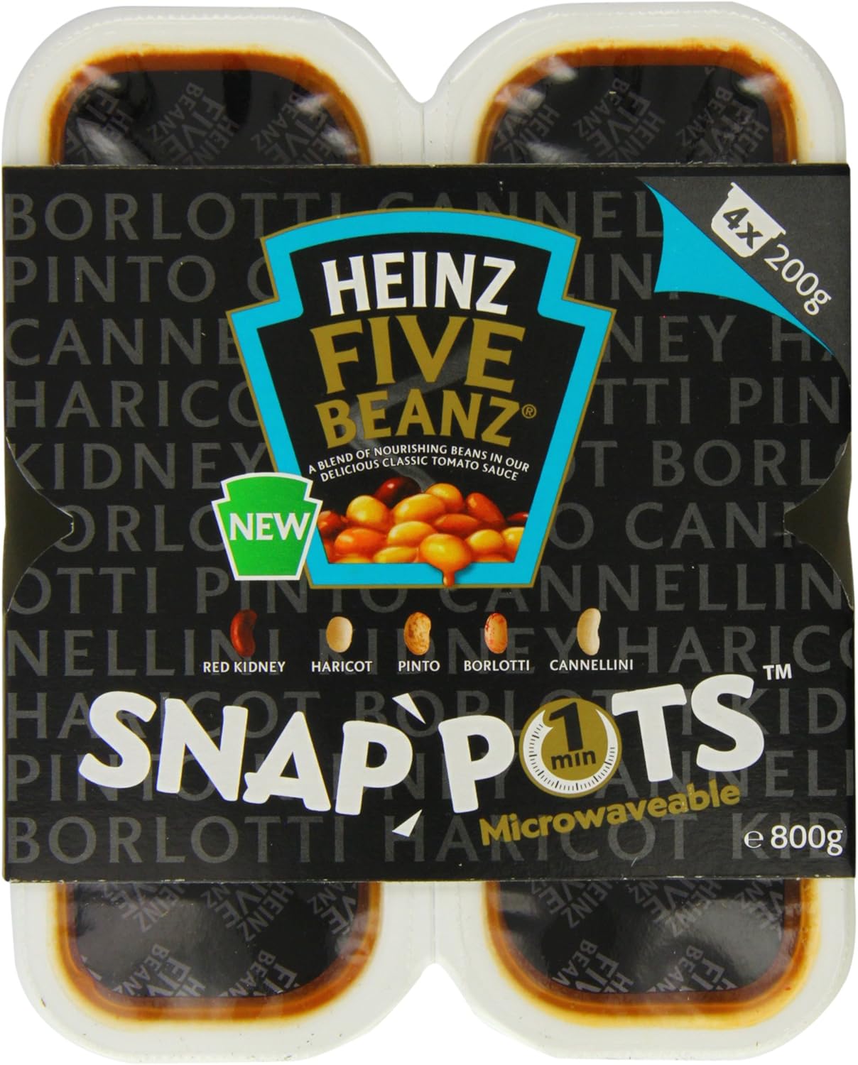 Heinz Five Beanz Snap Pots, 200 g (Pack of 6) Amazon.co.uk Grocery