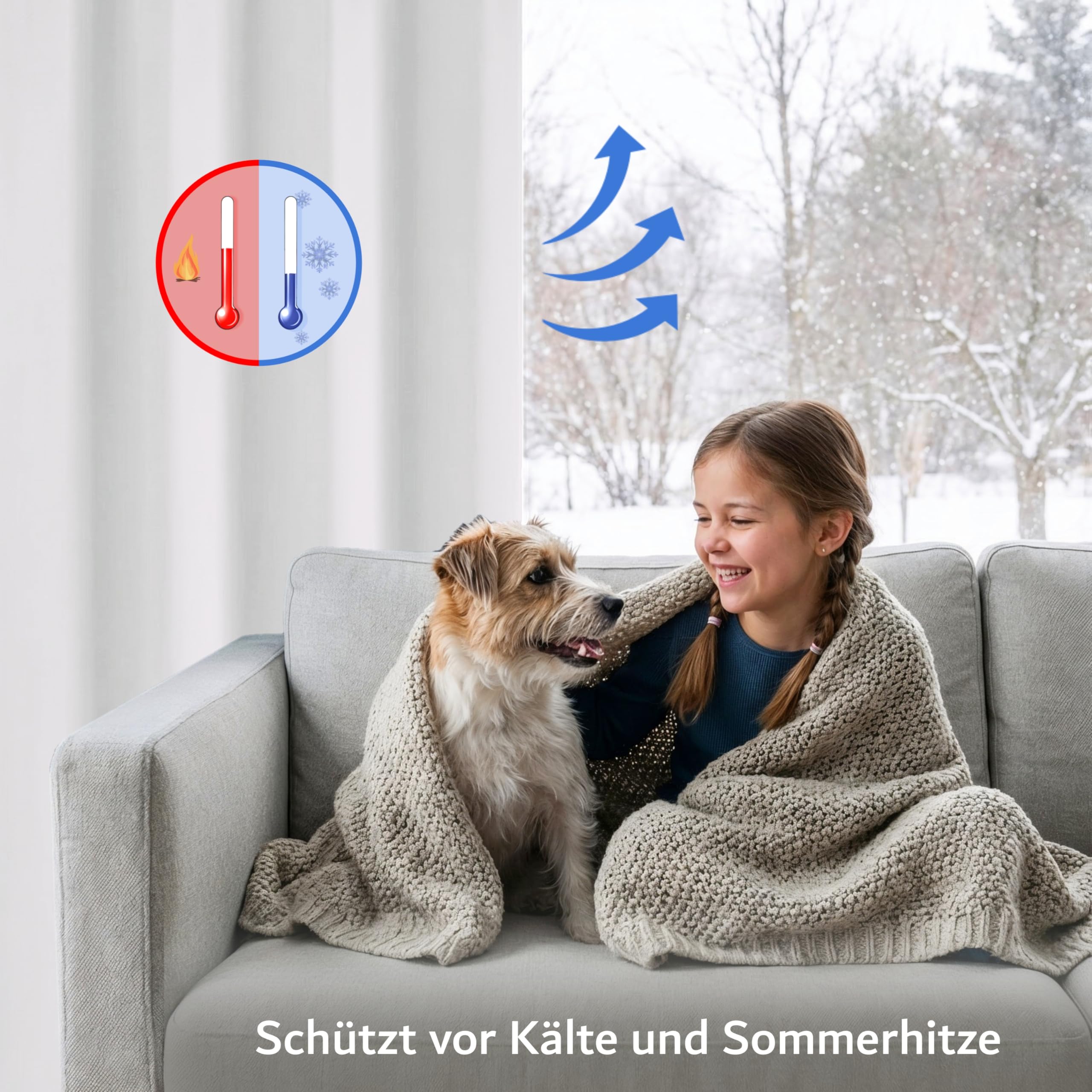 Cozyor Praktisches Set ohne Bohren: 2X Vorhang + 1x Klemmstange 70-120 cm + 2X Raffhalter mit Magnet Blickdicht, als Raumteiler, Fenster & Tür Weiß Thermovorhang 160x135cm